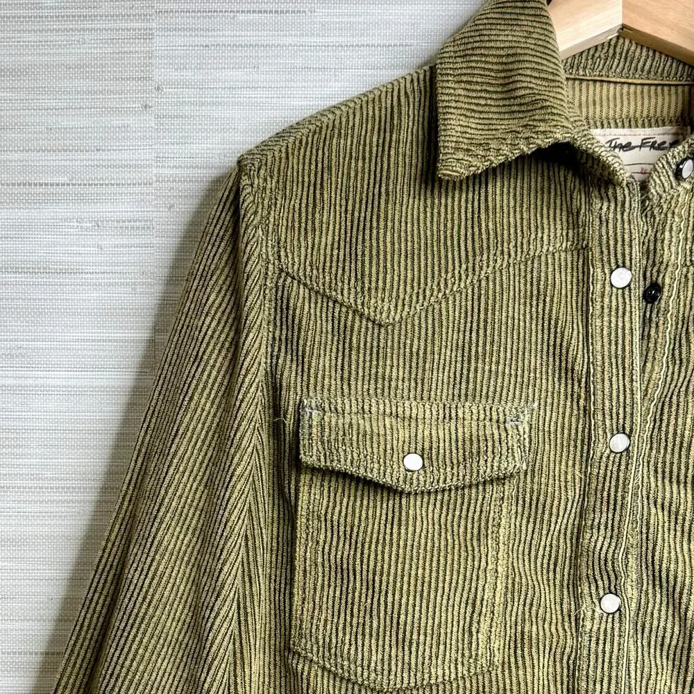 Free People corduroy button down shirt XS